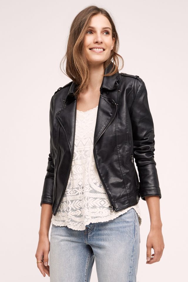 Vegan Leather Moto Jacket