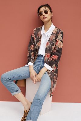 anthropologie floral jacket