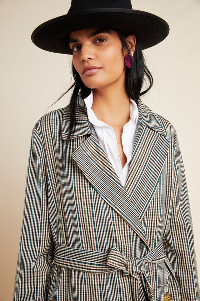 Clarendon Plaid Trench Coat #4
