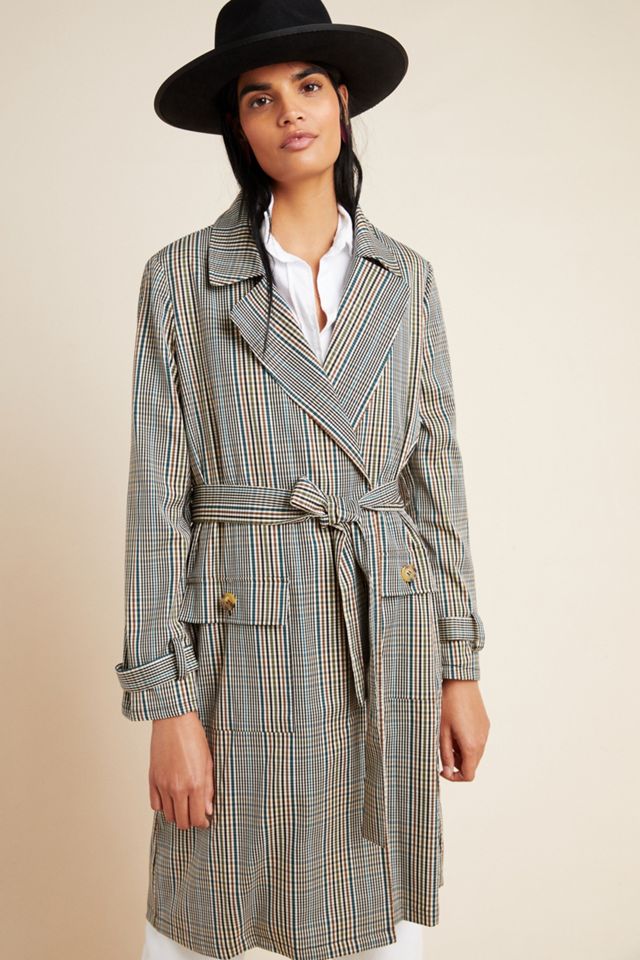 Clarendon Plaid Trench Coat #5