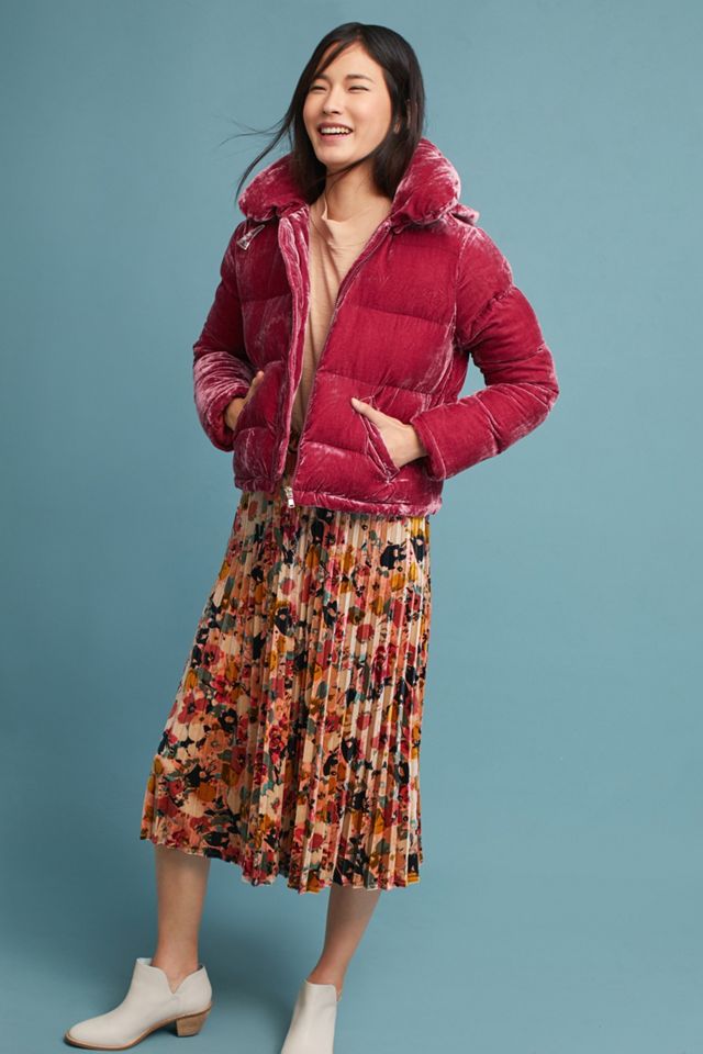 Velvet Puffer Coat #4