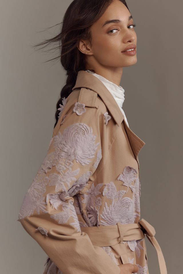 By Anthropologie Cutwork Trench Coat #3