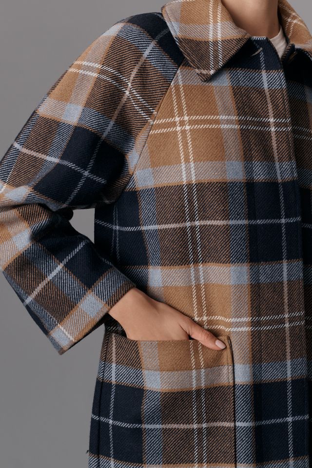 Barbour Kira Tartan Wool Car Coat #4