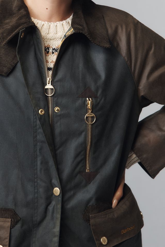 Barbour Evette Waxed Cotton Car Coat #4
