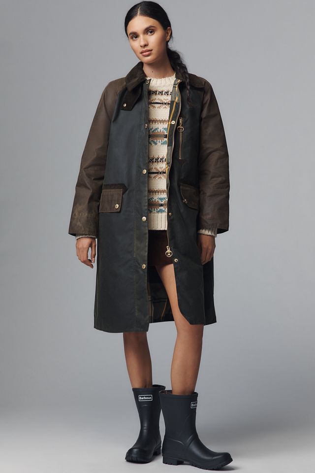Barbour Evette Waxed Cotton Car Coat #1