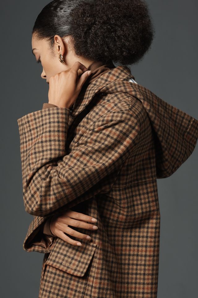 Barbour Melody Check Wool Duffle Coat #3