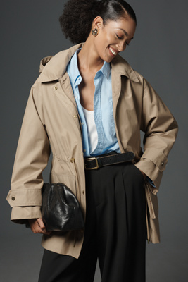 Barbour Fallyn Showerproof Hooded Rain Jacket In Neutral
