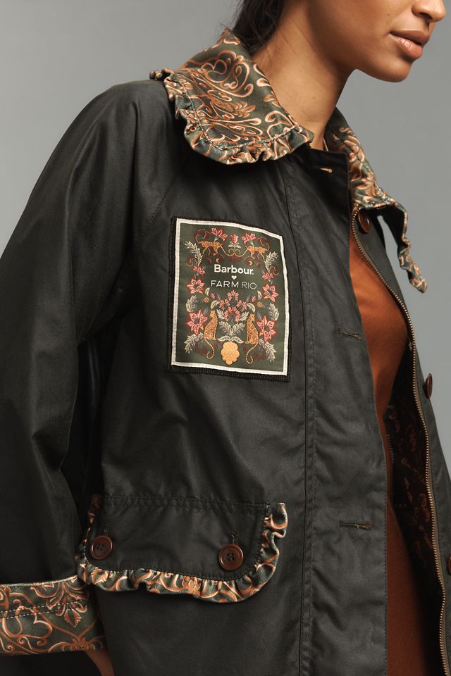 Barbour x Farm Rio Maria-Clara Waxed Jacket #3