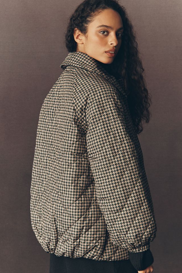 Barbour Laoise Check Quilted Bomber Jacket #1