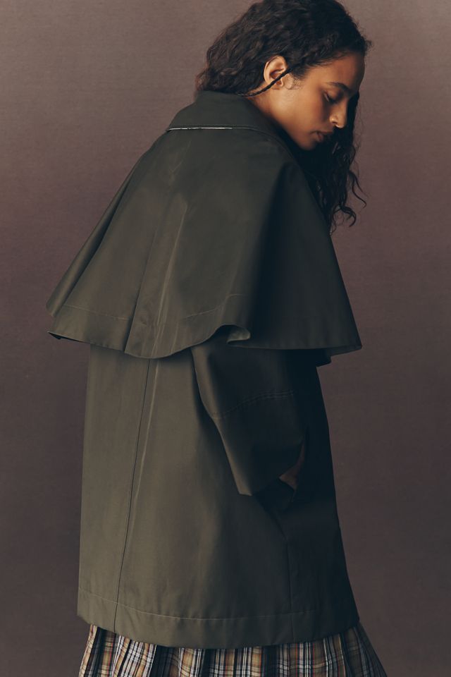 Barbour Fia Showerproof Cape Trench Coat #1