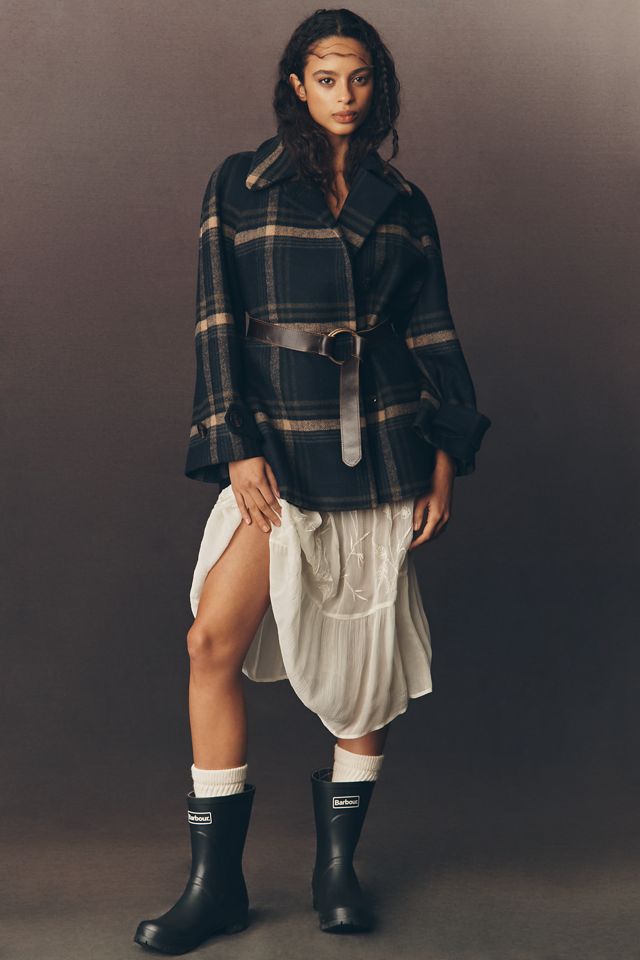 Barbour Tara Wool Blend Plaid Coat #2
