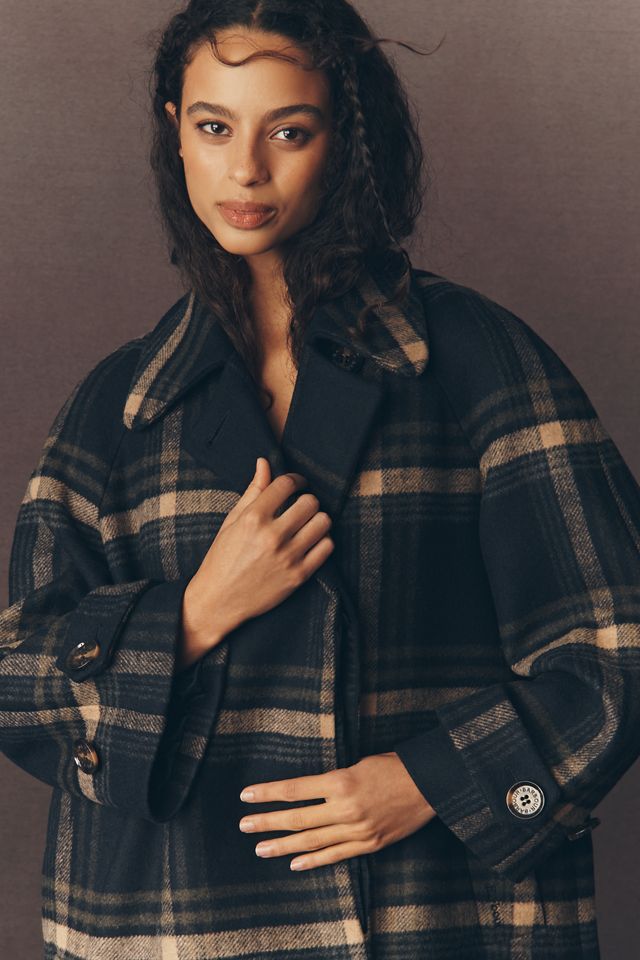 Barbour Tara Wool Blend Plaid Coat #3