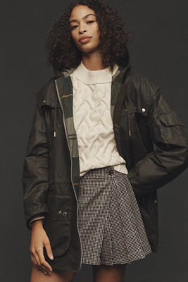 Barbour Aberford Waxed Cotton Jacket In Green