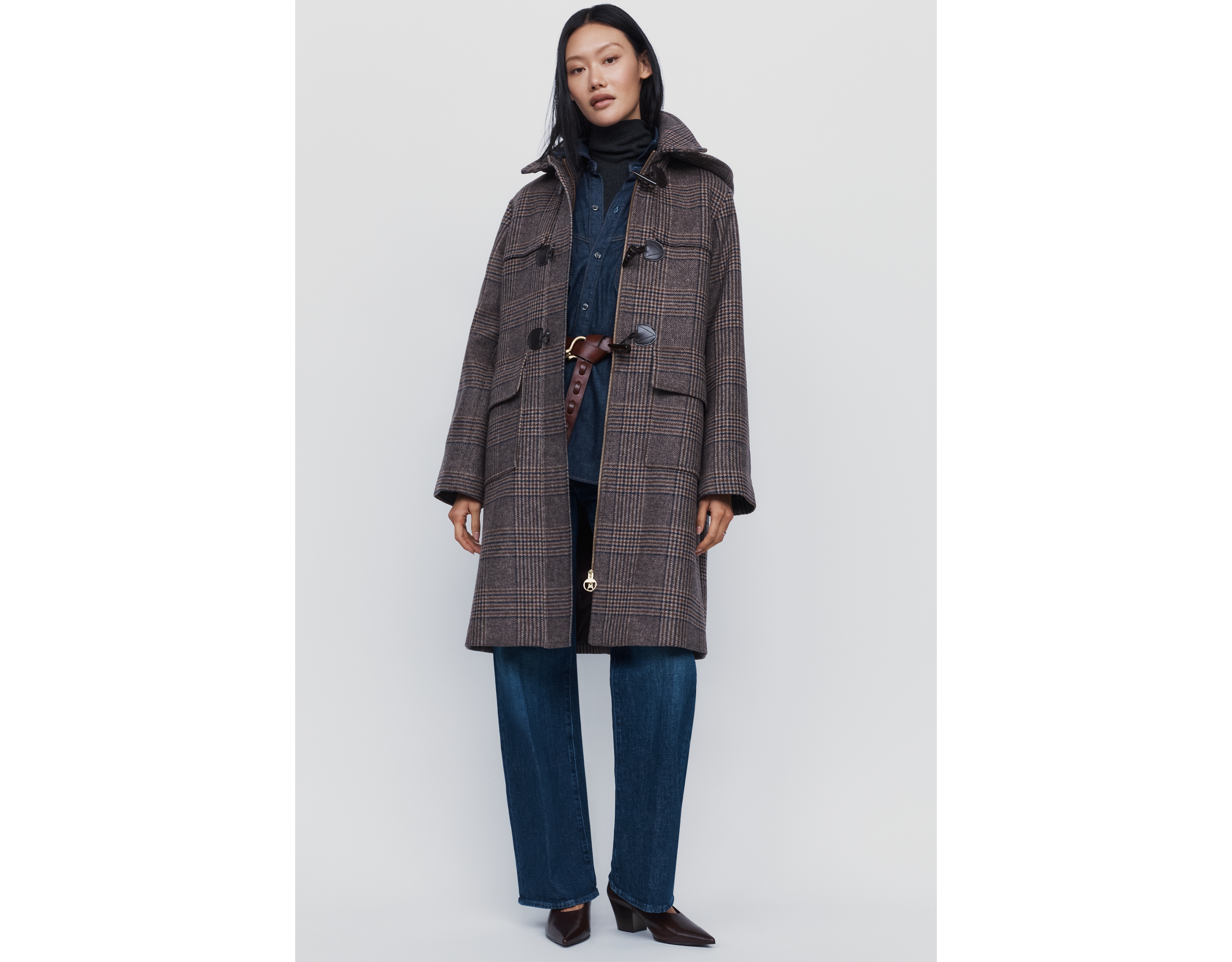 Barbour Melody Check Wool Blend Coat