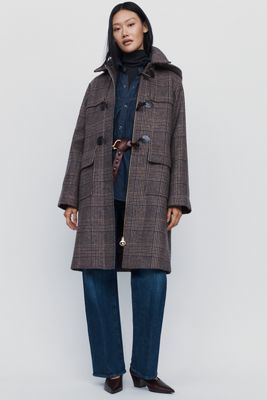Barbour Melody Check Wool Blend Coat