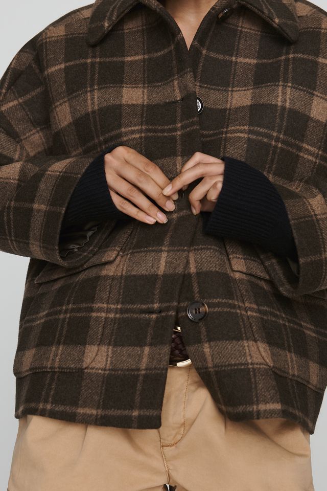 Barbour Myla Checked Wool-Blend Jacket  #3