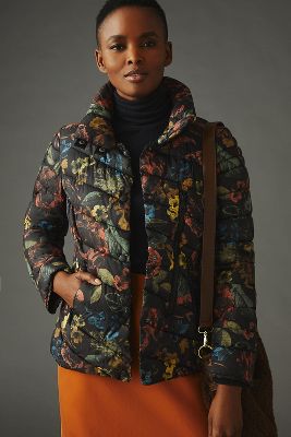 Bernardo Floral Quilted Puffer Jacket In Assorted ModeSens