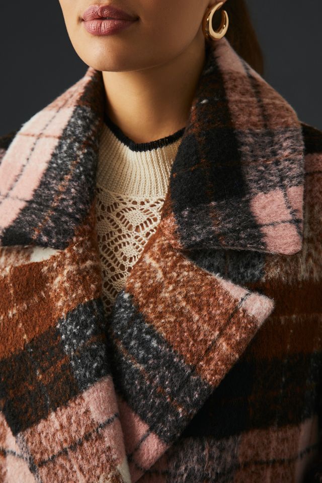 Bernardo Plaid Coat #3