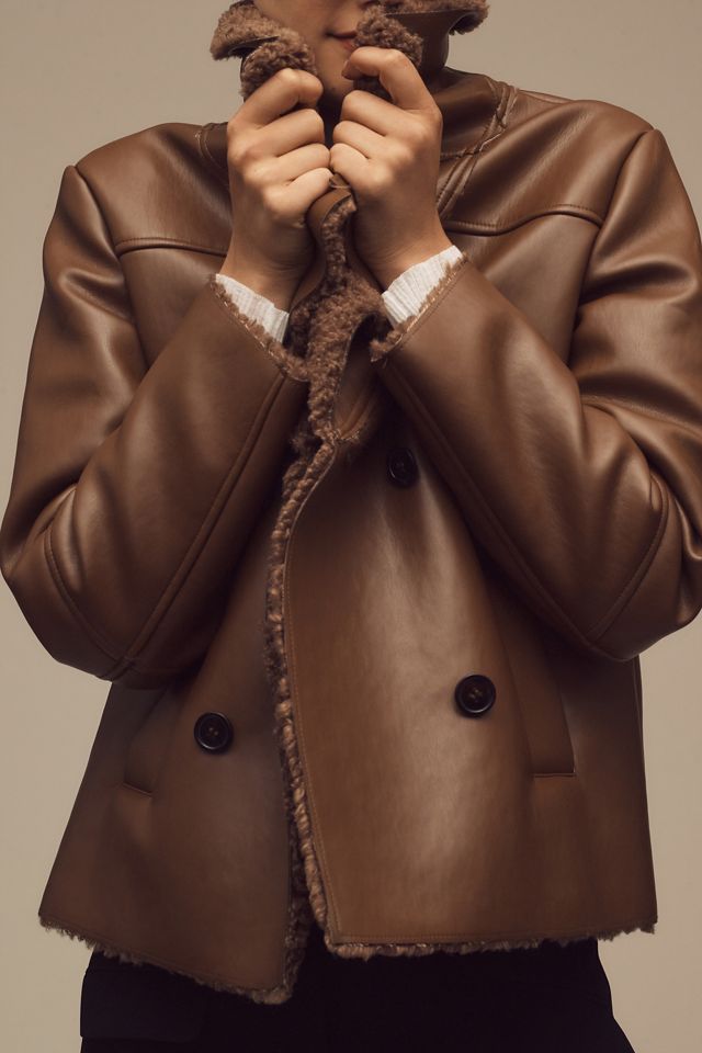 Bernardo Faux Shearling Coat #1