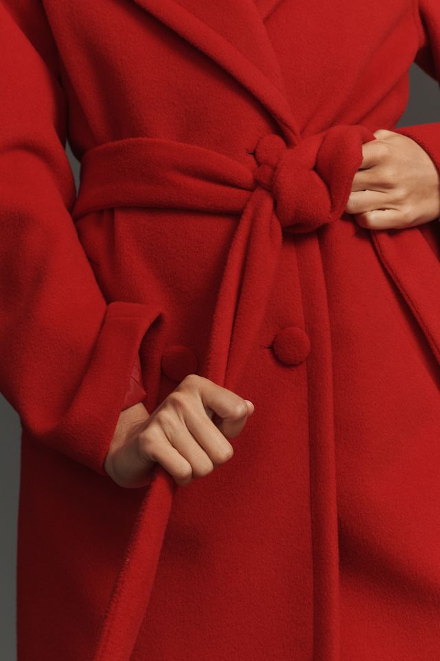 Bernardo Double-Breasted Melton Coat #3