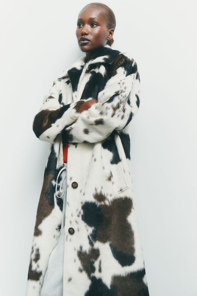 Bernardo Animal Print Faux Fur Coat #3