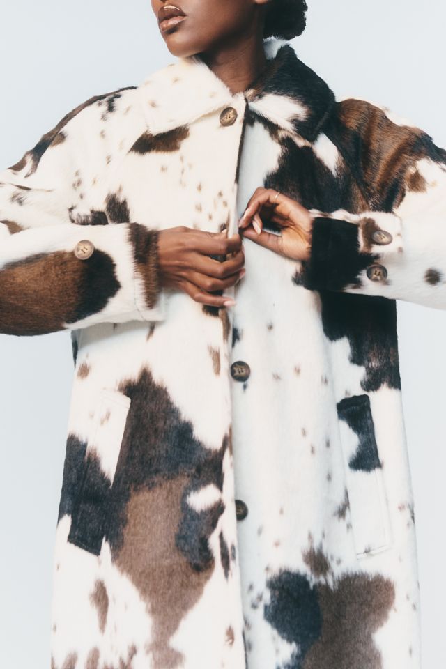 Bernardo Animal Print Faux Fur Coat #4