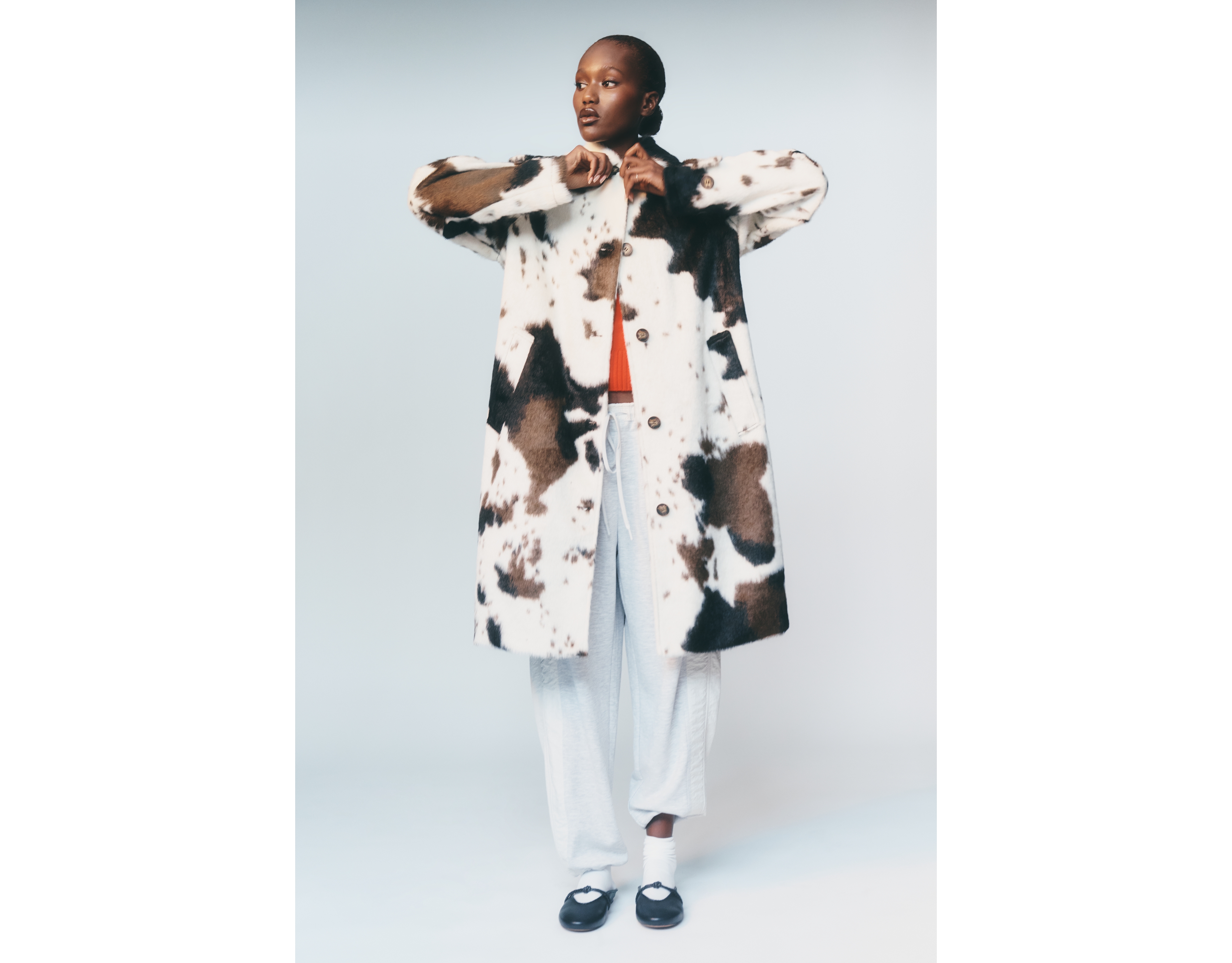 Bernardo Animal Print Faux Fur Coat