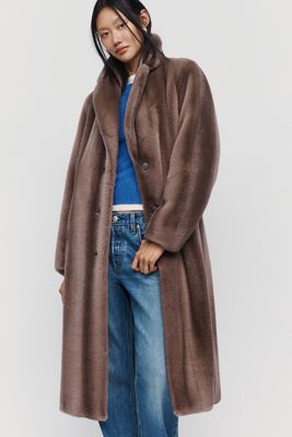 Bernardo Faux Fur Coat
