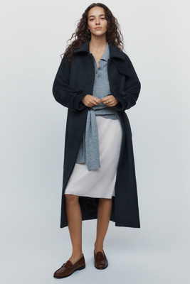 Bernardo Wool Blend Funnel Neck Coat by Anthropologie