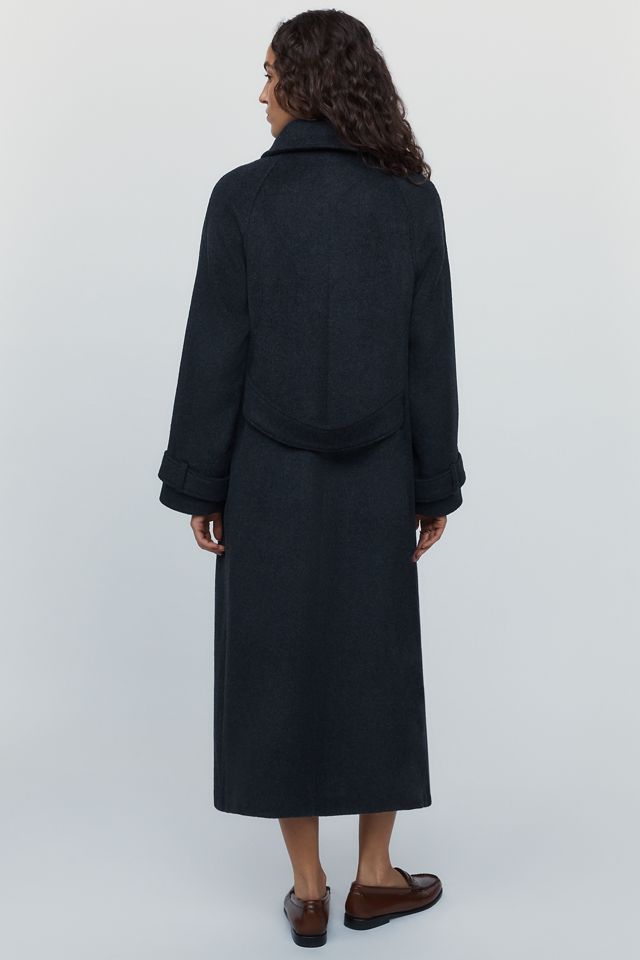 Bernardo Wool Blend Funnel Neck Coat #1