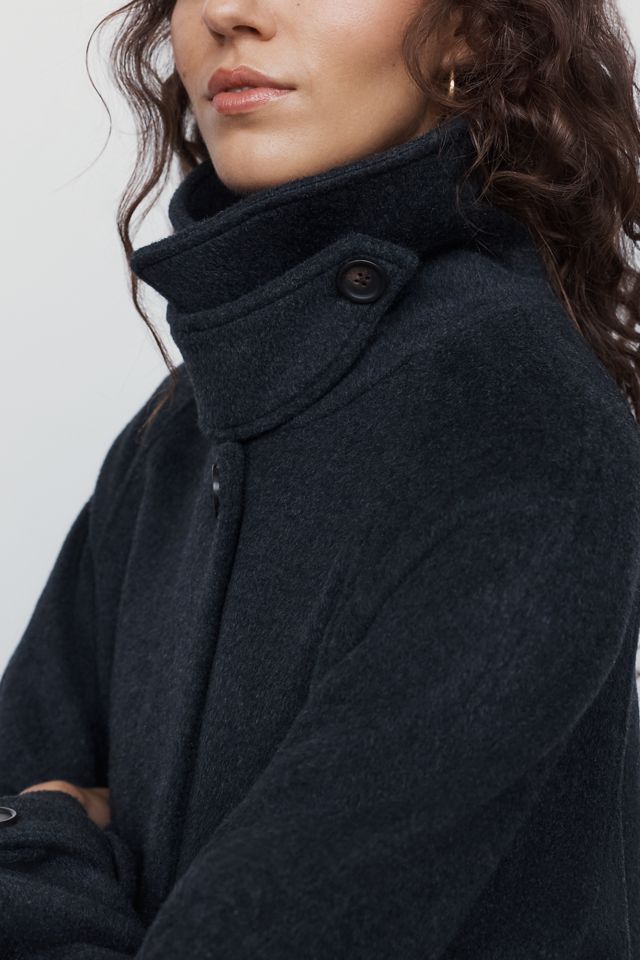Bernardo Wool Blend Funnel Neck Coat #2