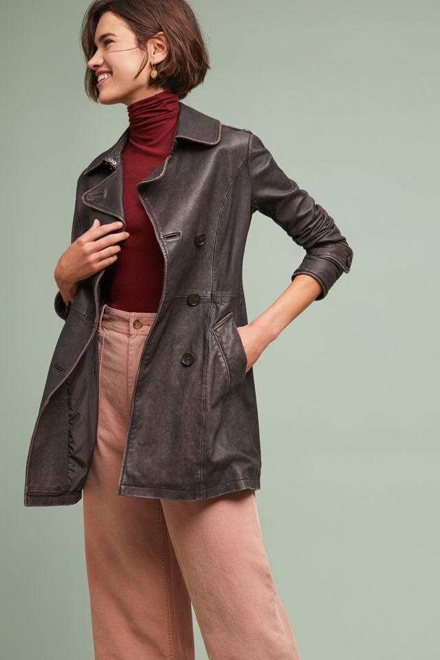 Leather Trench Coat #3