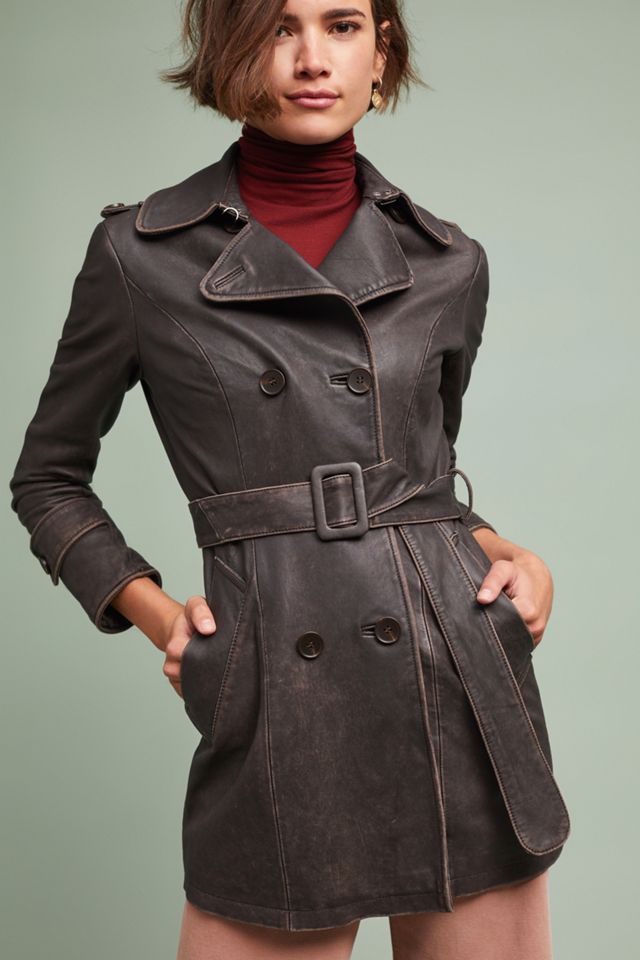 Leather Trench Coat #4