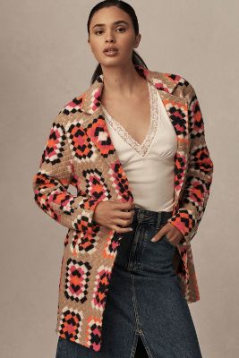 Vilagallo Lucy Coat Jacket In Multicolor