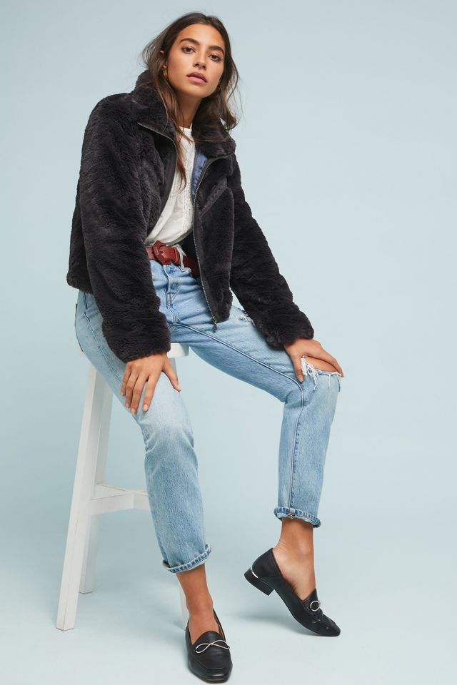 Anthropologie hot sale fur jacket