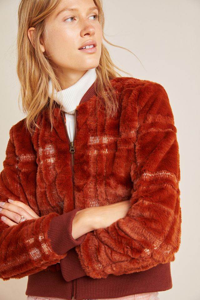 Plaid Teddy Bomber Jacket #1