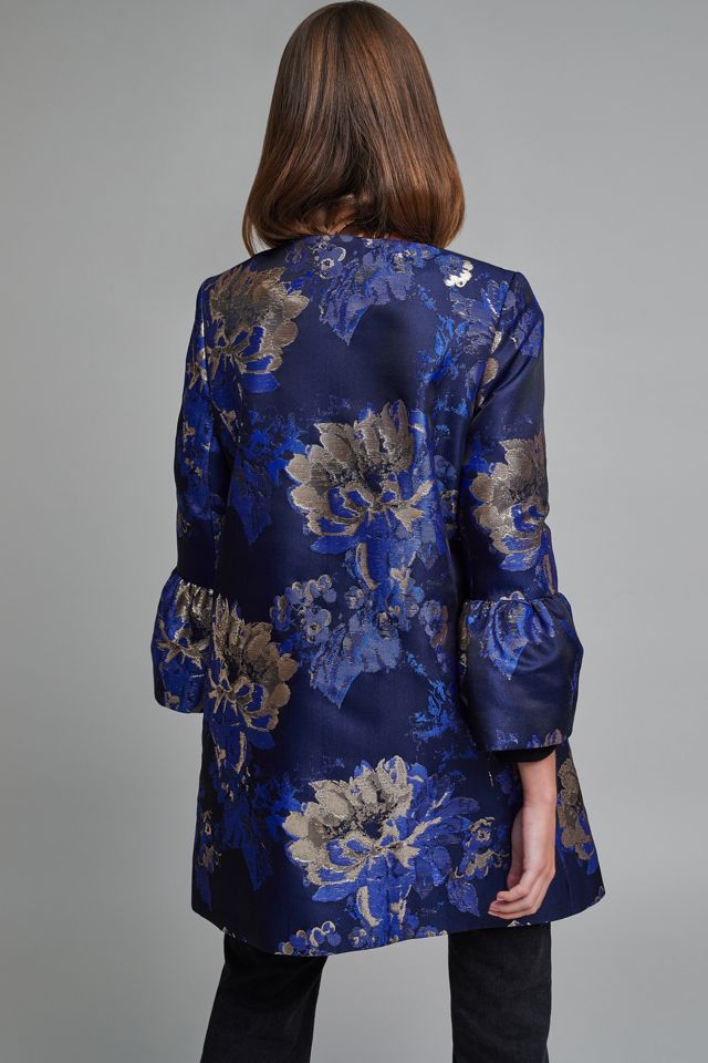 Marium Jacquard Bell Sleeve Coat #1