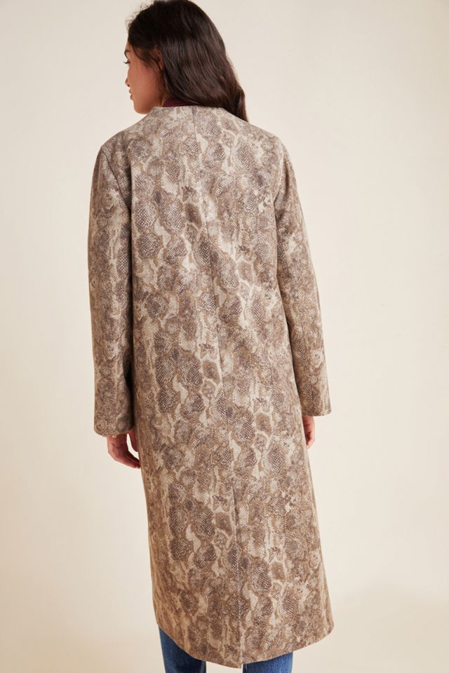 Helene Berman Sage Snake-Printed Coat #1
