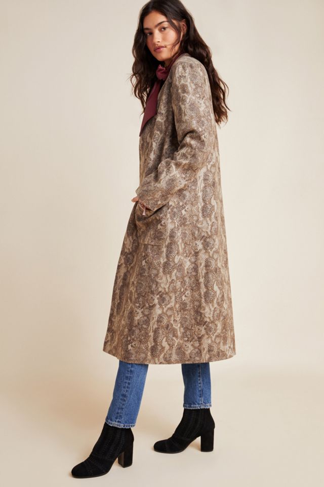 Helene Berman Sage Snake-Printed Coat #3