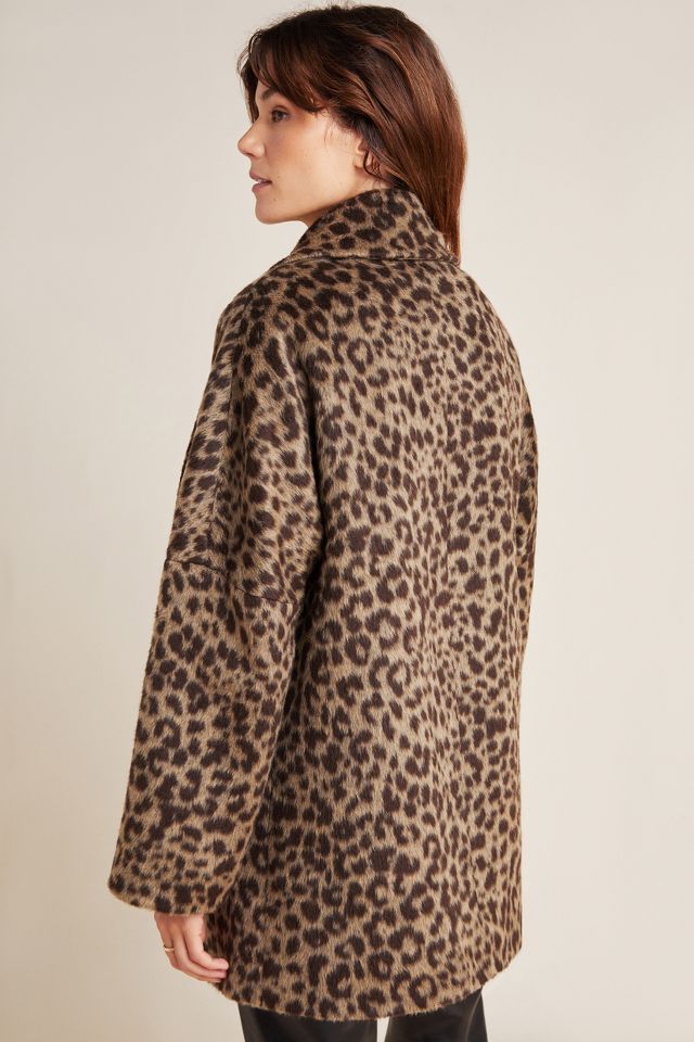 Anthropologie leopard coat best sale