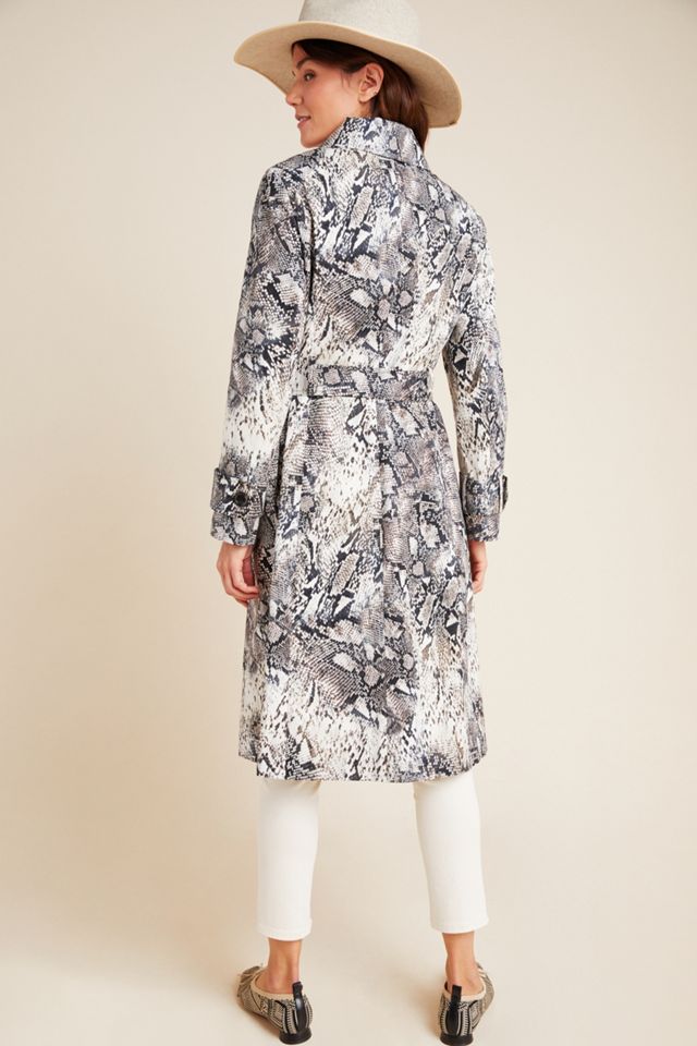 V*n様 hyde着系CATORCE SNAKEPRINT ラルクif Helene Berman Snake-Printed Trench Coat | Anthropologie