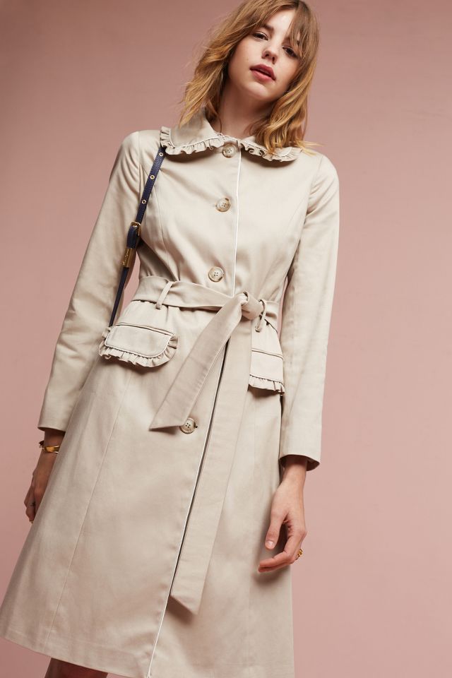 Anthropologie piped hotsell trench coat