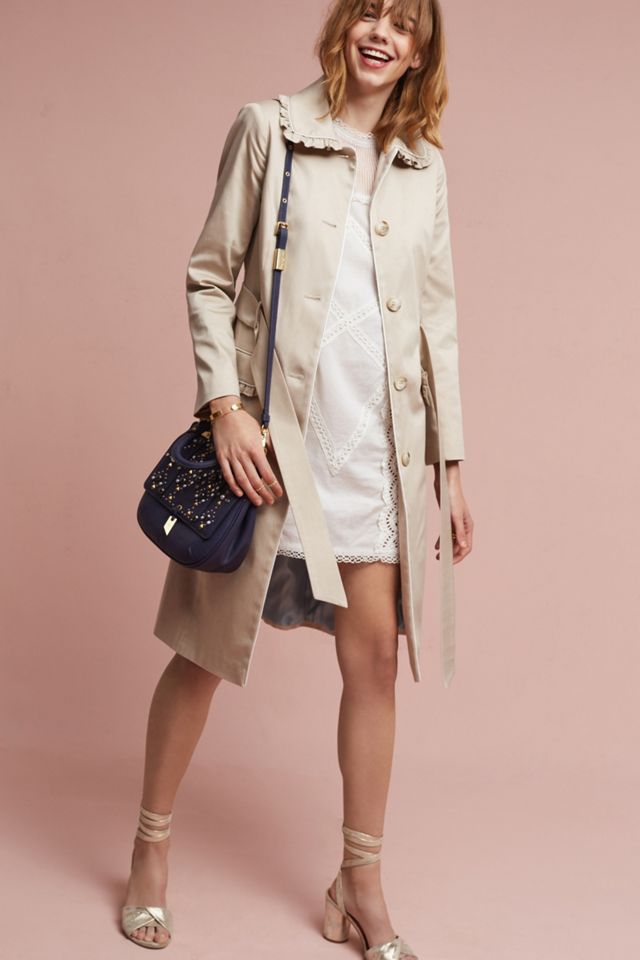 ジャケット・アウター Front Ruffled Trench Coat Front Ruffled Trench Coat