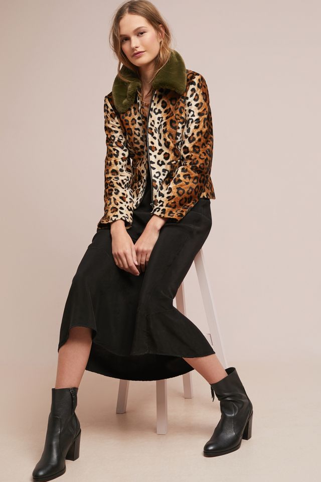 Leopard on sale coat anthropologie