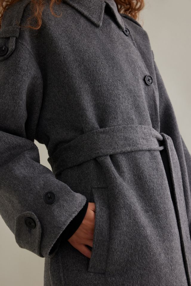 Second Female Walance Wool-Blend Trench Coat #5