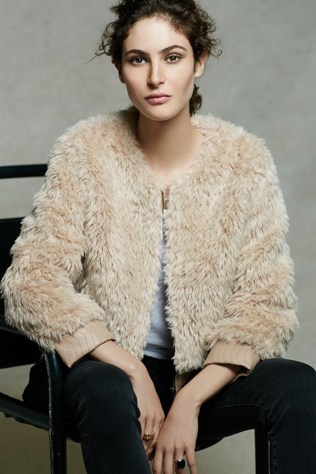 Blushed Faux-Fur Jacket #1