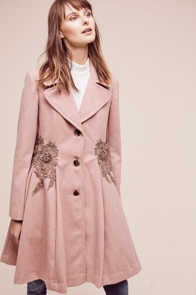 Anthropologie hot sale pink coat