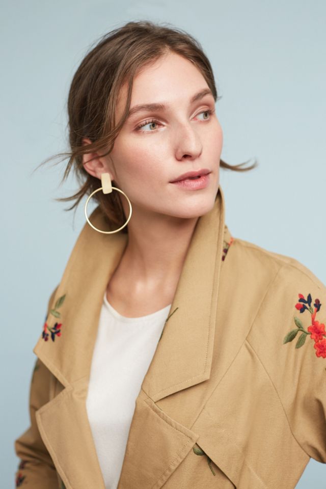 Embroidered Floral Trench #2
