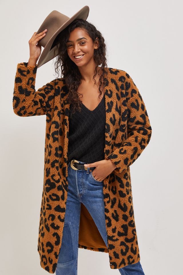 Farren Spotted Teddy Coat Anthropologie