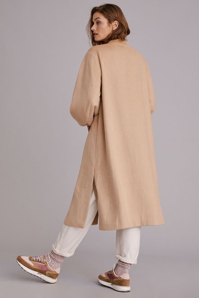 Cozy Wool Blend Puff-Sleeved Coat #2